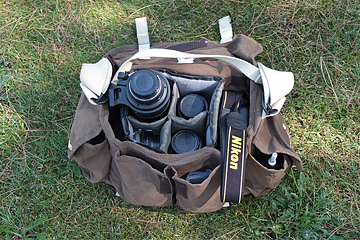 My overloaded Domke camera bag