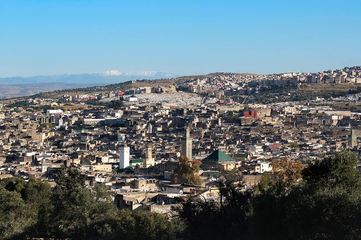 View over Fes el Bali from Merinid tombs