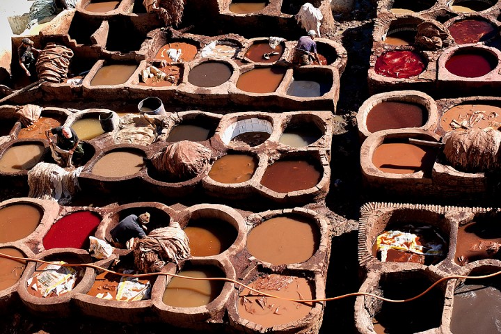 Dye pits at Chouwara tanneries