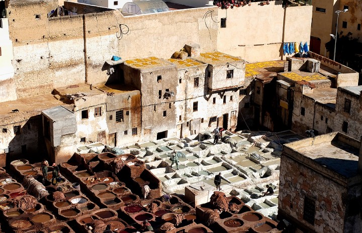 The dye pits at Chouwara