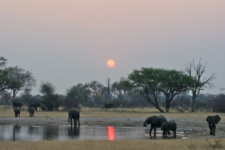 Sunset over the pan