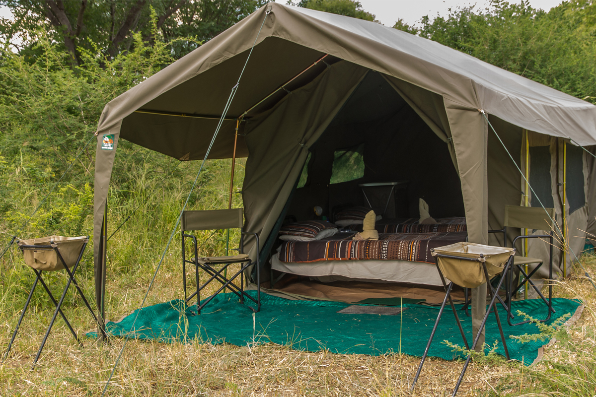 Typical tent for our mobile safaris