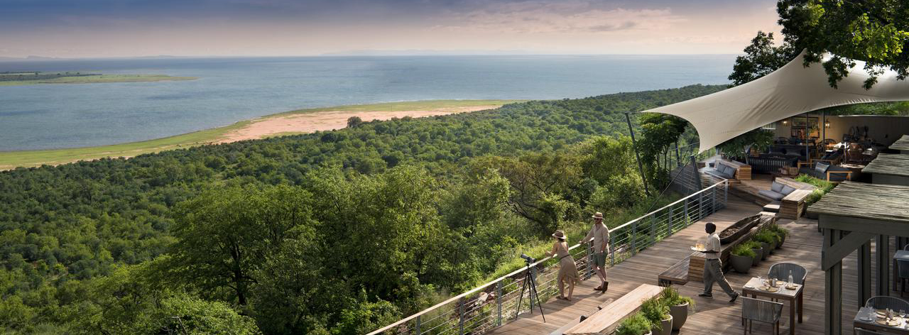 Looking out over Lake Kariba from Bumi Hills safariLodge