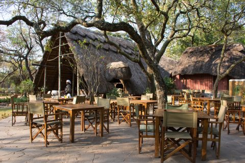 Outside dining area, Pioneer Lodge, Lusaka