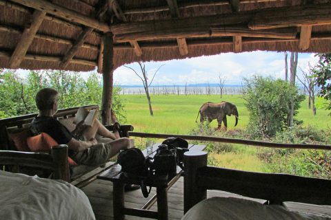 Rhino safari camp, view from guest bedroom