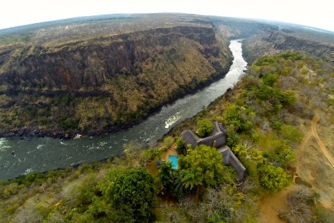 aerial view of gorges lodge