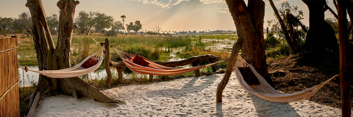 Chill out area, Oddballs, Chief's Island, Okavango Delta