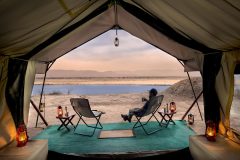 zambezi expeditions, relaxing by tent