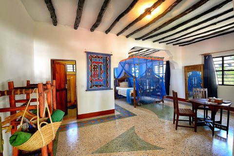 Beach room interior, Pongwe Beach Hotel