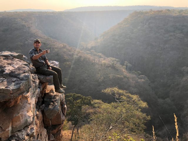 Niall McCann in Chizarira NP, Zimbabwe